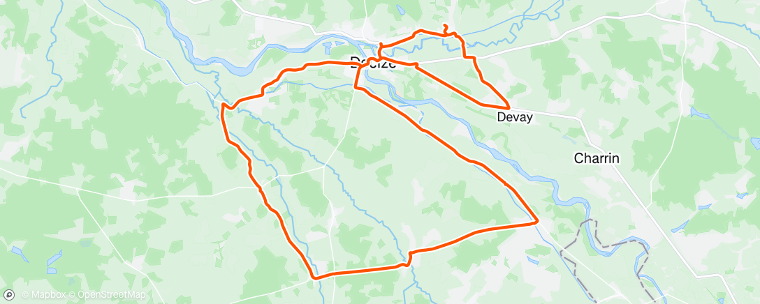 Map of the activity, Sortie vélo le matin, un rayon de soleil 🚴😨⛅️🚵‍♂️🙋‍♂️