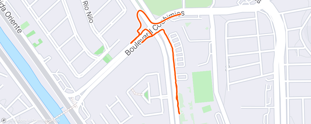 Mapa de la actividad (Night Run)