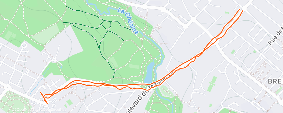 Map of the activity, Marche dans l'après-midi