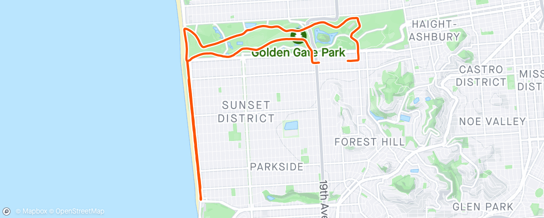 Map of the activity, Sunset loop 🔁