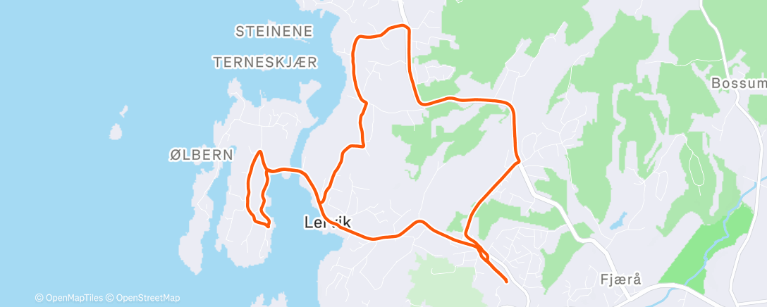 Map of the activity, Evening Run ⛄️