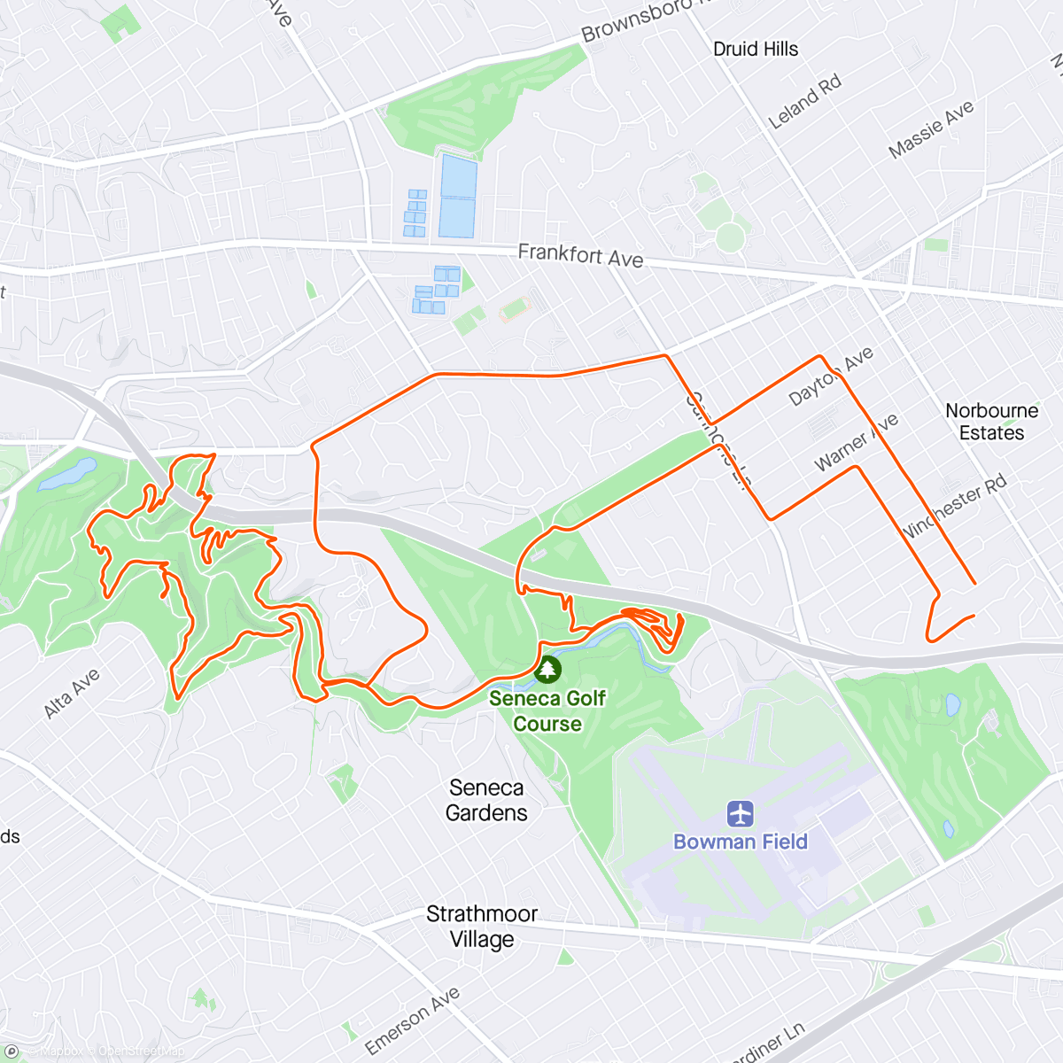 Map of the activity, Gear test ride