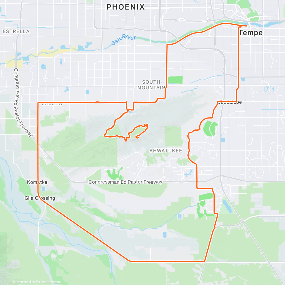 Карта физической активности (Teñac Ride)