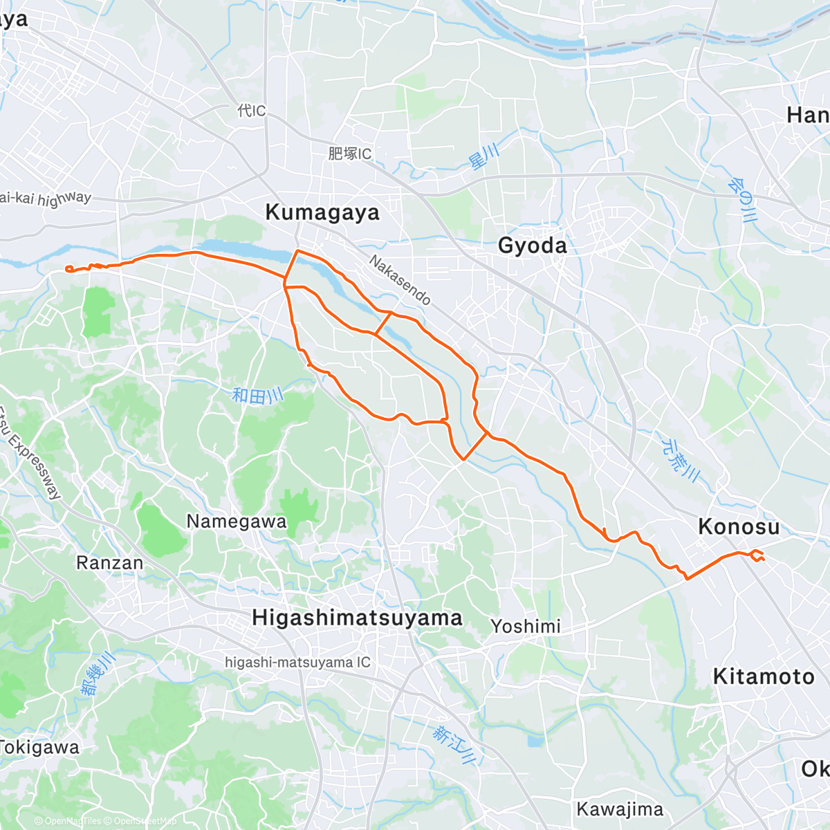 Map of the activity, 朝のライド