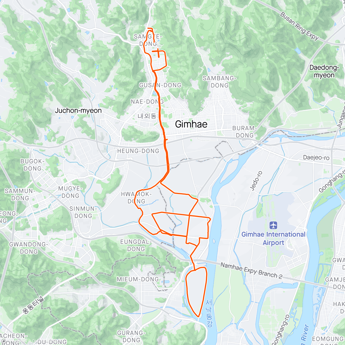 Mapa da atividade, Morning Mountain Bike Ride