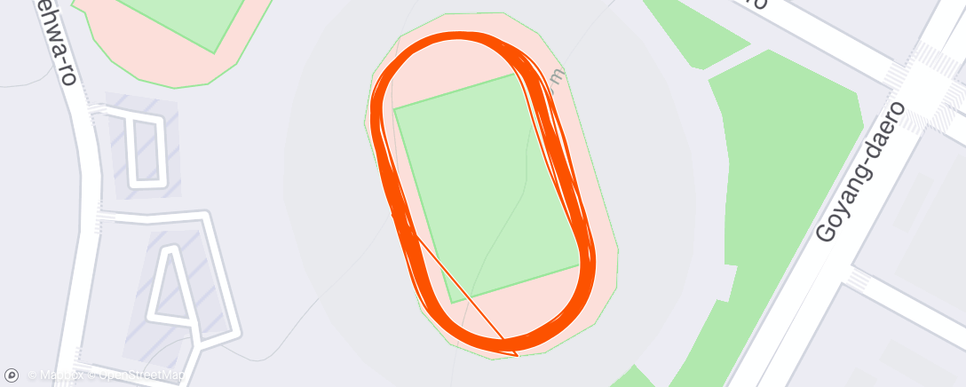 Map of the activity, Afternoon Run