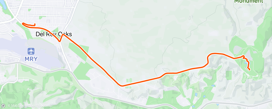 Map of the activity, 2025 Sea Otter Classic: Day 4 AM commute