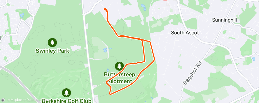 Map of the activity, Christmas day run 🌲