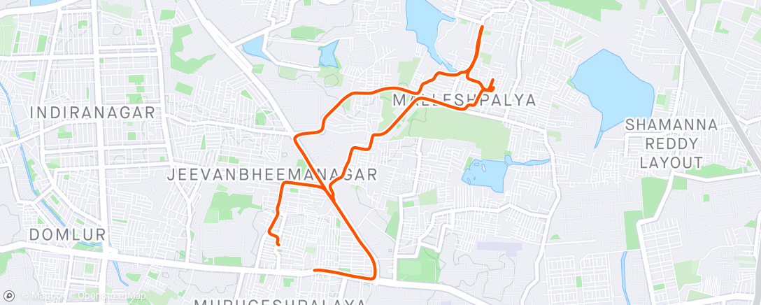 Map of the activity, Morning Ride with Vivaan