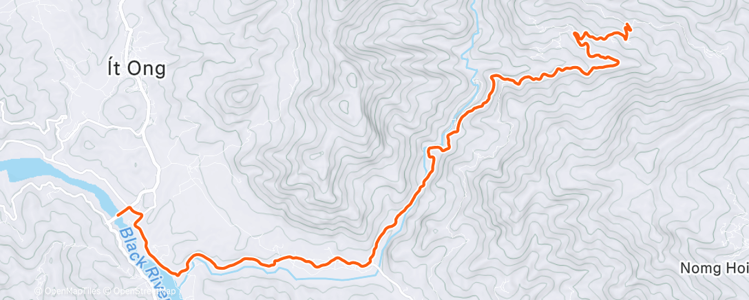 Map of the activity, Afternoon Run