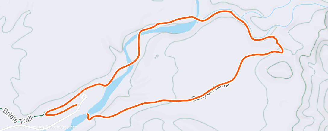 Map of the activity, Afternoon Trail Run