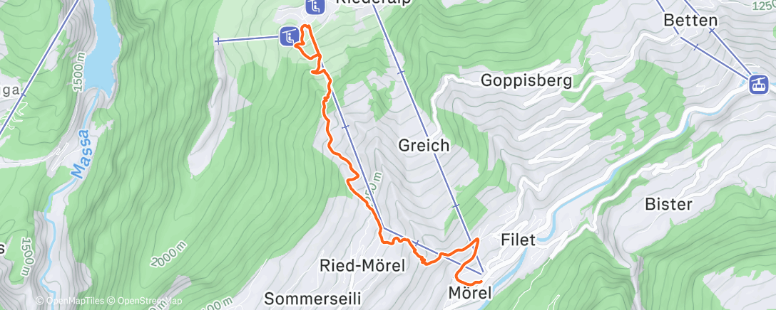Map of the activity, Intensity day + rest easy w/dad 🤯☀️
