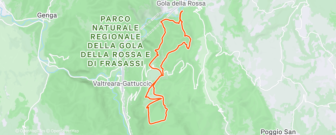 Map of the activity, Morning Trail Run
