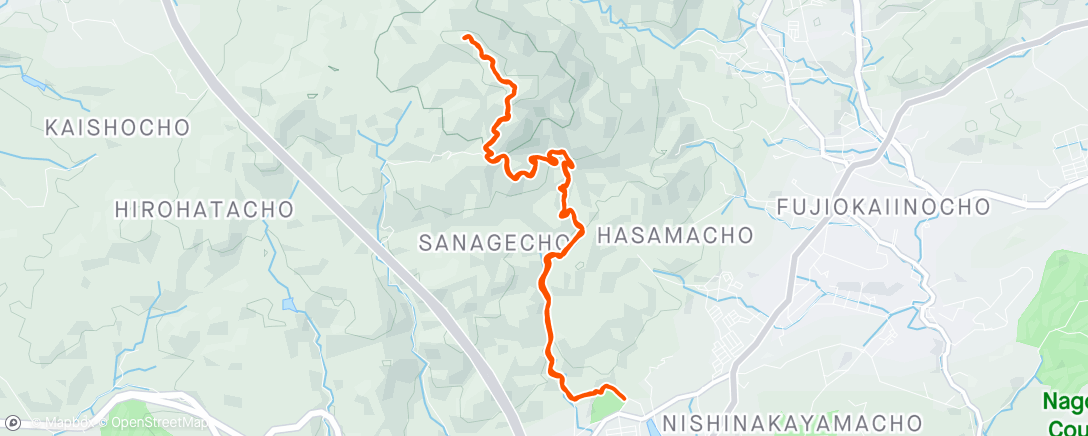 Map of the activity, 猿投山トレイルランニング