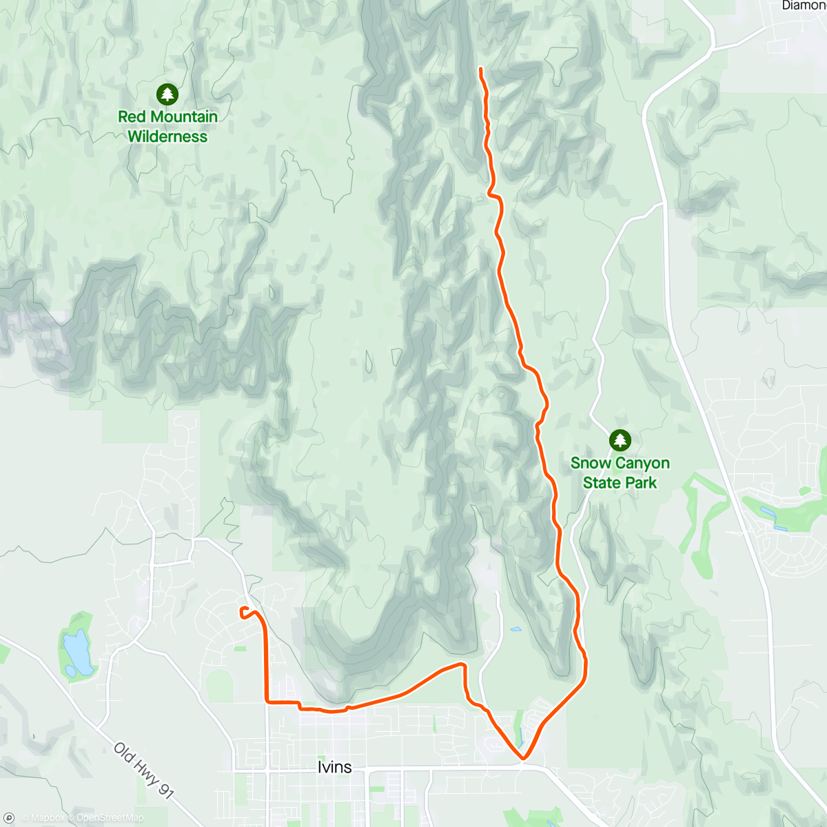 Map of the activity, West Canyon