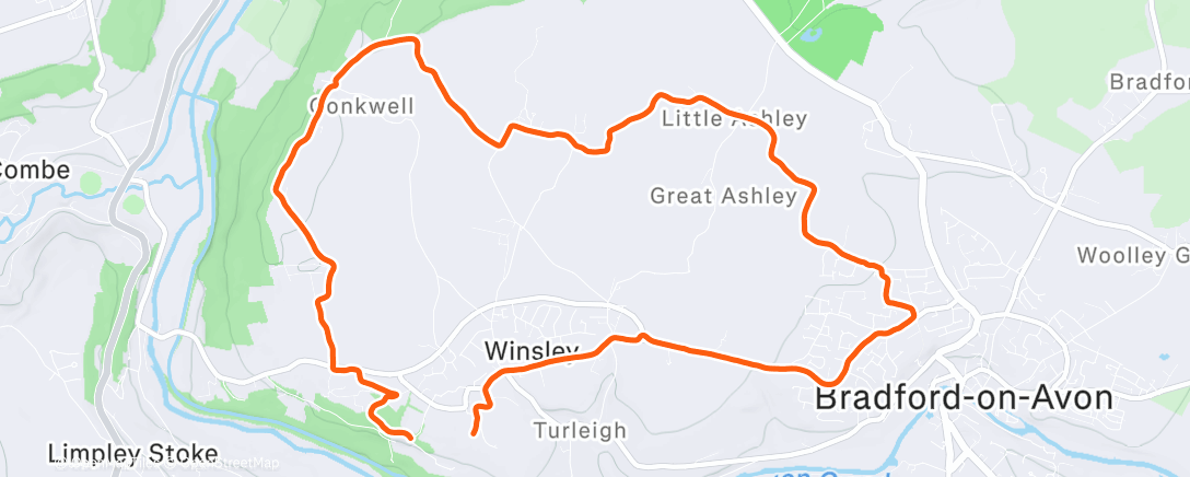 Map of the activity, Morning Run