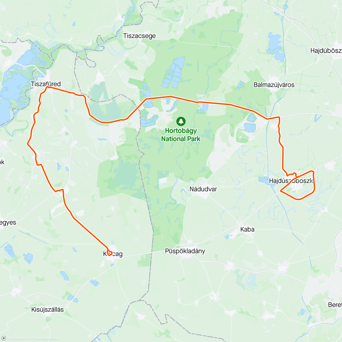 Map of the activity, Hungaria stage 1