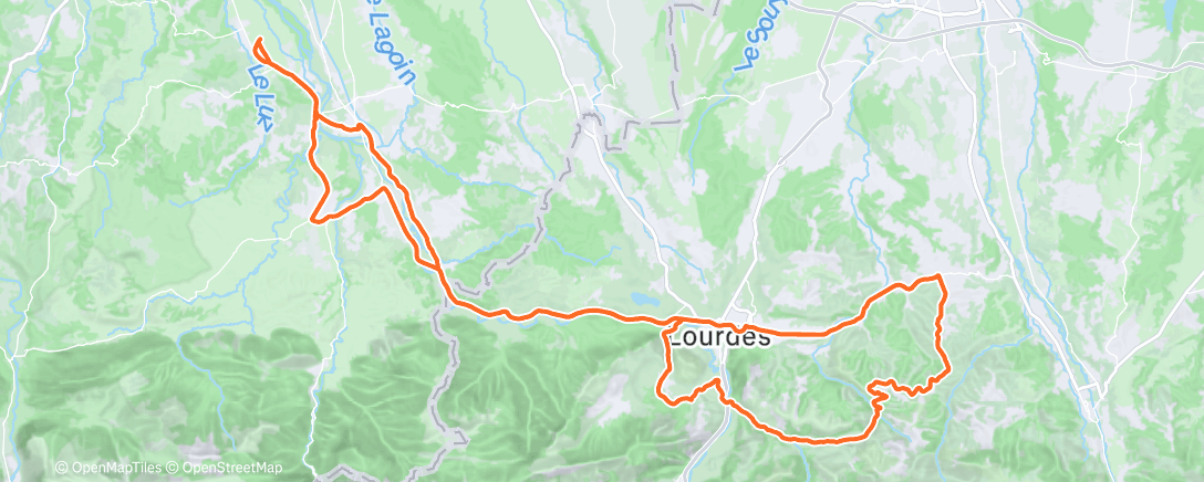 Map of the activity, Vélo dans l'après-midi