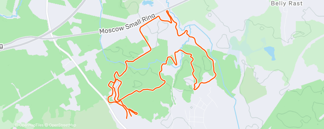 Map of the activity, Северный лыжный заезд (после обеда)