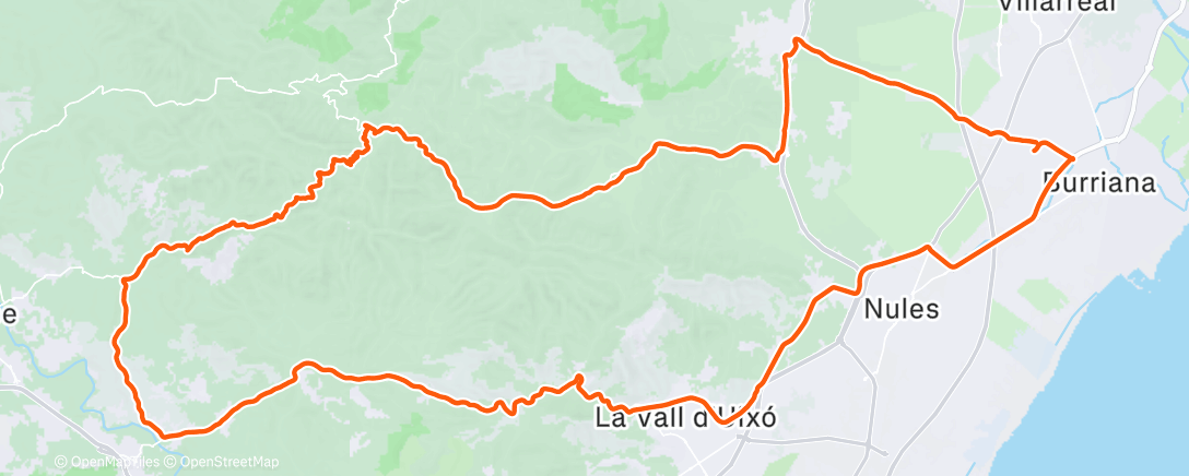 Map of the activity, Bicicleta por la mañana