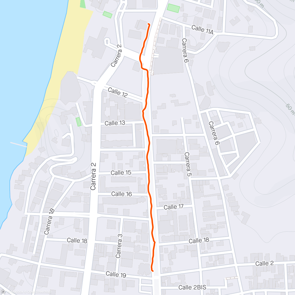 Map of the activity, 🌴Caminata al 🏃🏼🌆