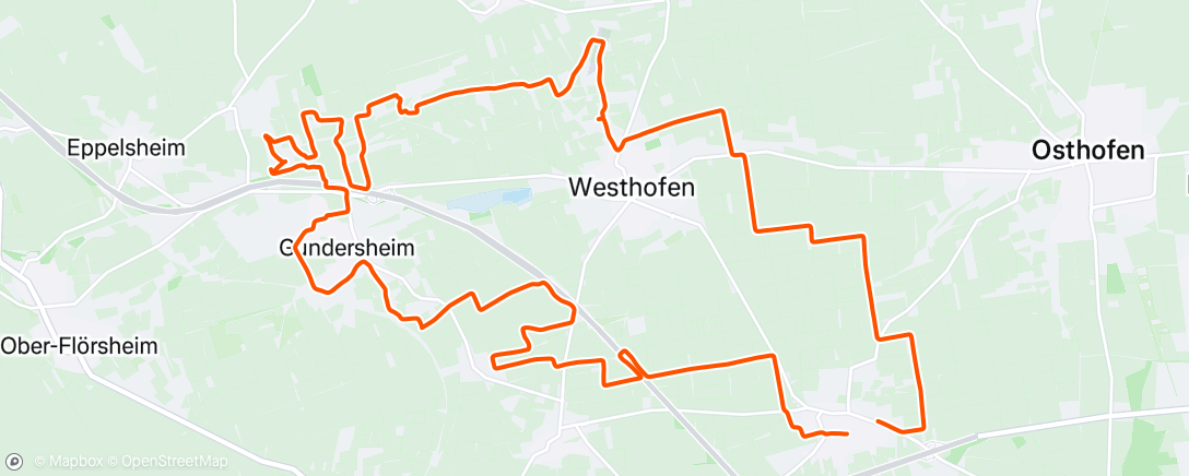 Map of the activity, Buggelscher schreddern am abend