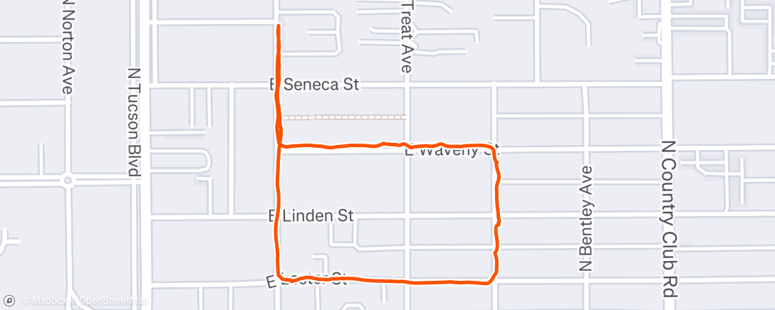 Map of the activity, Morning Run