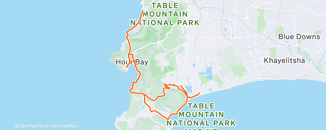 Map of the activity, Chapman’s Peak Drive