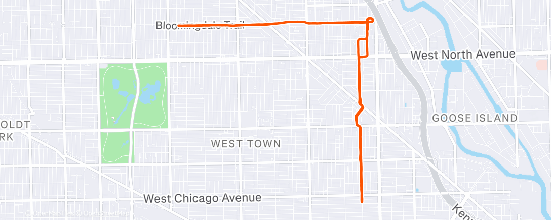 Map of the activity, Morning Run