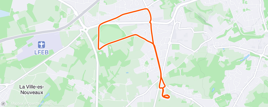 Map of the activity, Histoire de😅mes jambes sont restées dans le lit après une soirée d’encu.. hier soir sacré St Patrick🤯