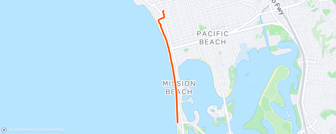 Map of the activity, Afternoon Run