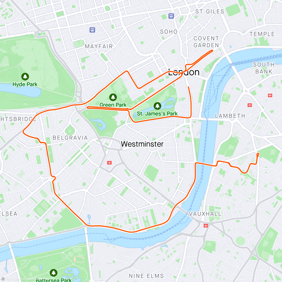 Map of the activity, Zwift - Greatest London Flat in London
