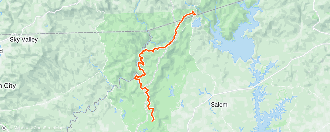 Map of the activity, Morning Hike