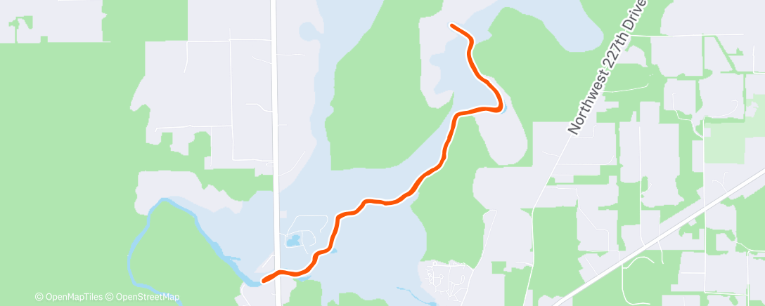 Map of the activity, Afternoon Kayaking