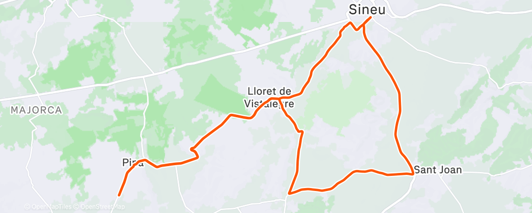 Map of the activity, Radfahren