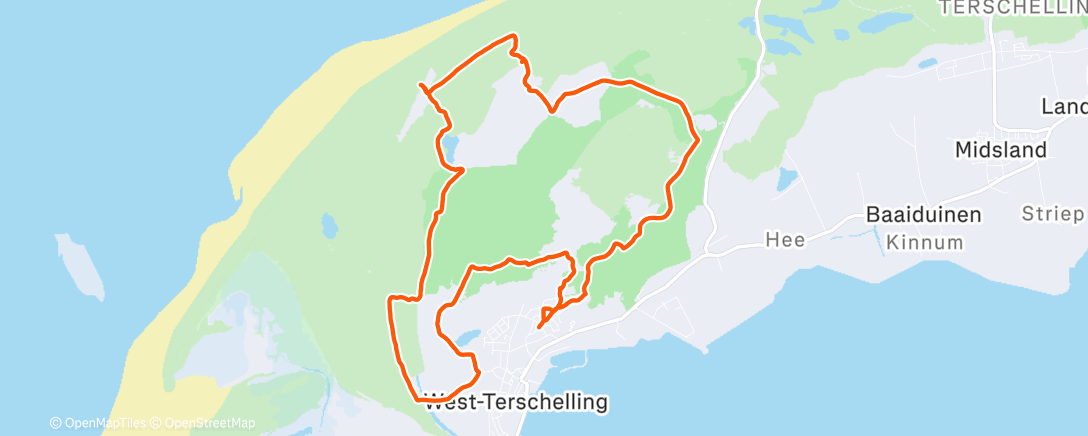 Map of the activity, Sunny Island Run