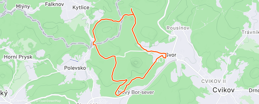 Map of the activity, velmi volně v terénu