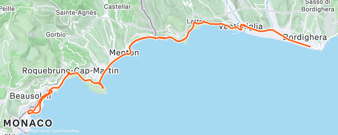 Map of the activity, Morning Ride