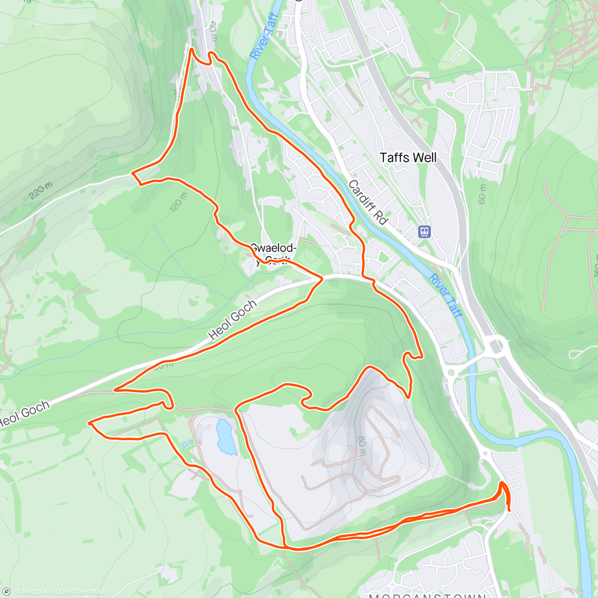 Map of the activity, Quarry Garth loop