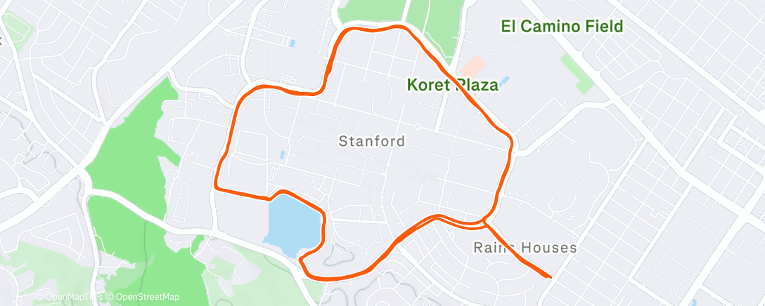 Map of the activity, Morning Run