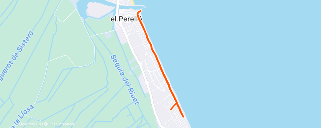 Map of the activity, Morning Run