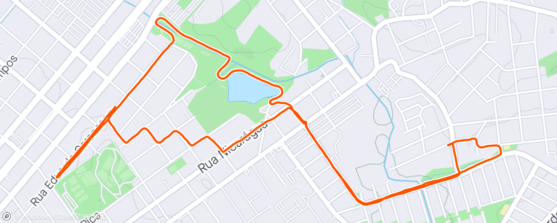 Map of the activity, Workout