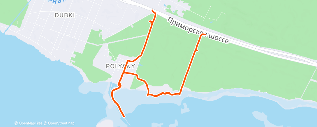 Map of the activity, Утренняя прогулка