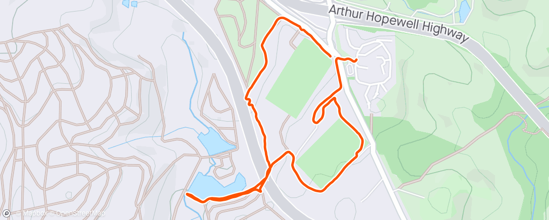 Mapa de la actividad (Morning Run/walk 30min)