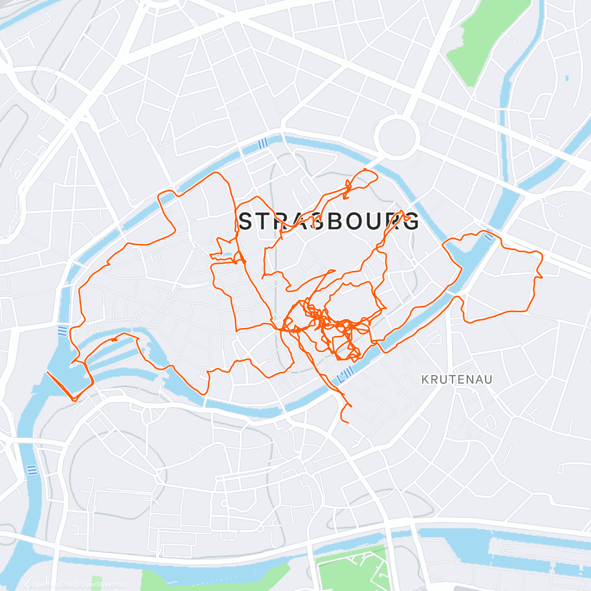 Map of the activity, Morning Walk