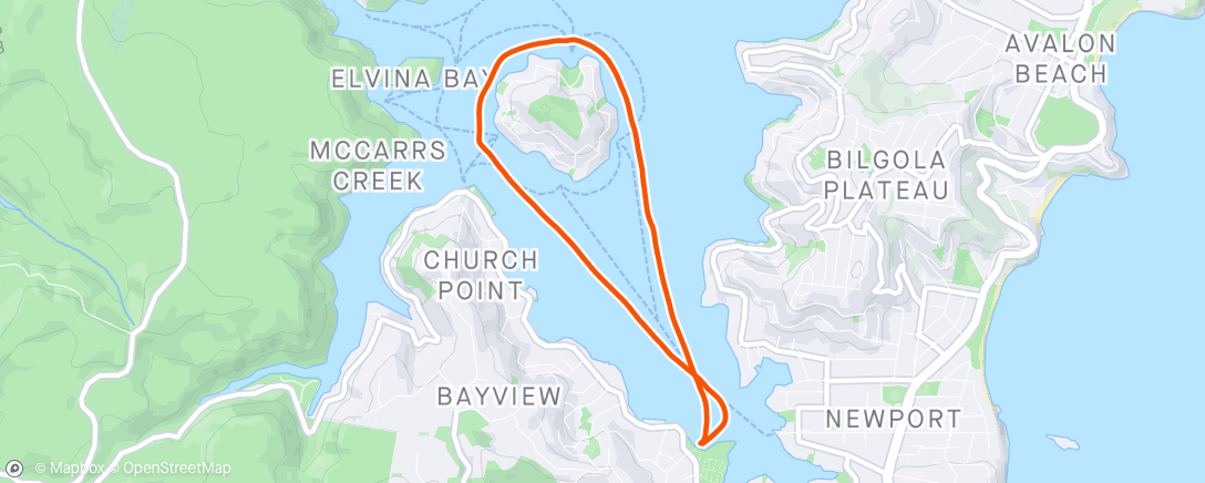 Mapa de la actividad, Lunch Kayaking