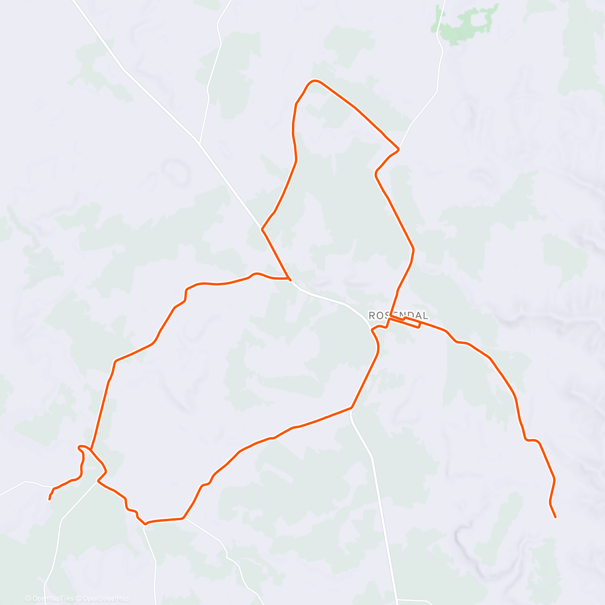 Map of the activity, Morning Mountain Bike Ride