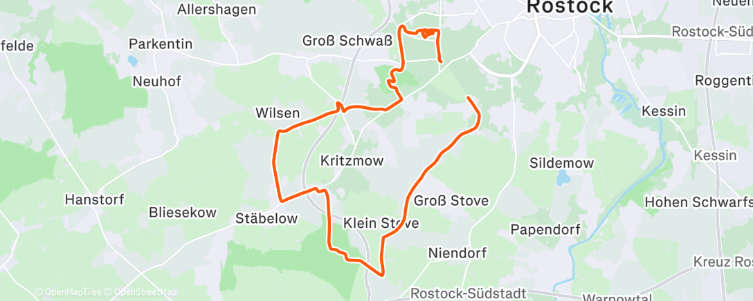 Map of the activity, Lunch Gravel Ride
