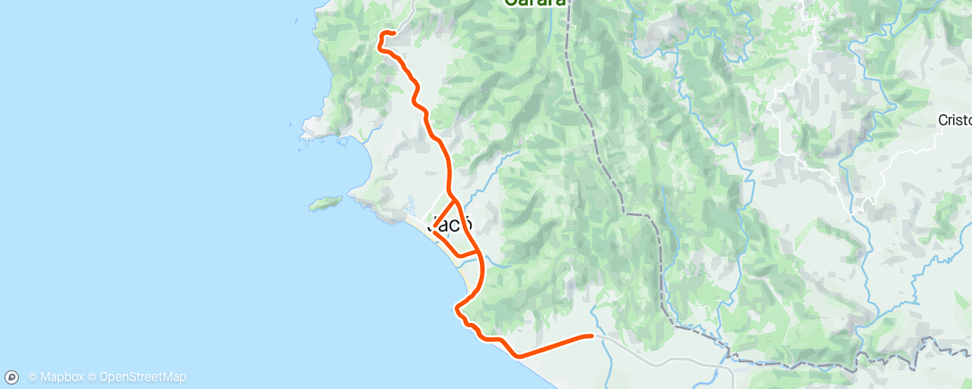 Mapa de la actividad, Vuelta ciclista por la mañana