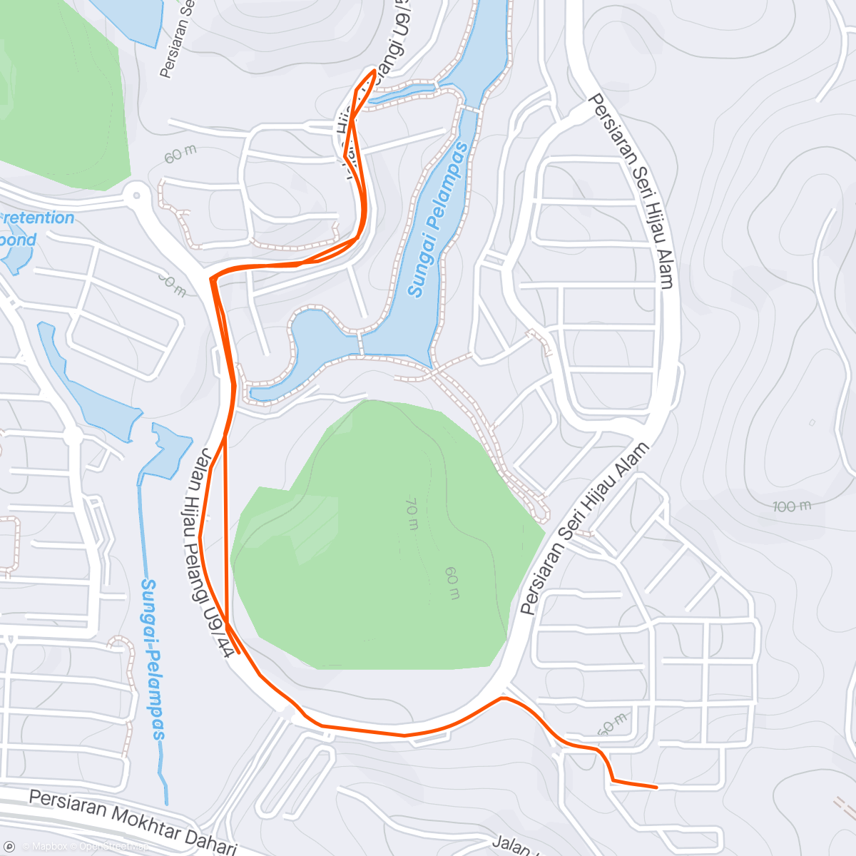 Mapa da atividade, Nike Run Club: First 
Speed Run